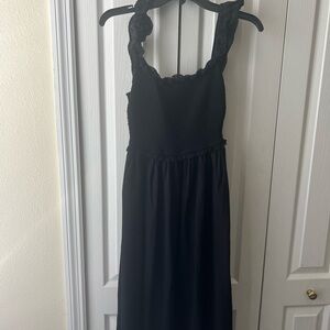 Aritzia Wilfred BlackTank Dress with Lace Straps